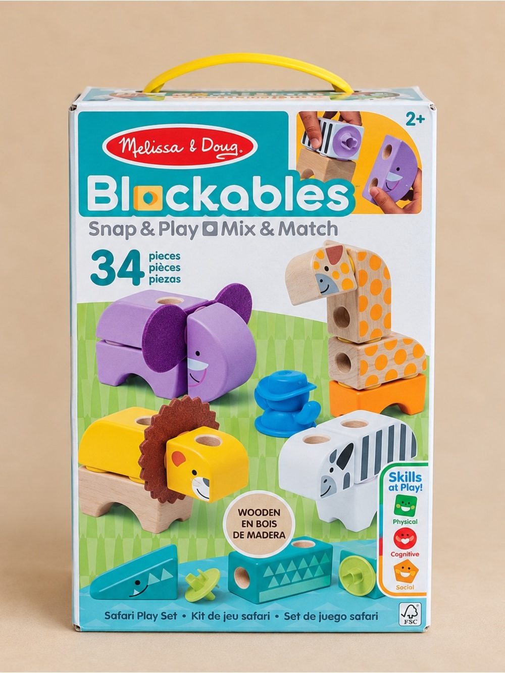 NWT Melissa & Doug Blockables Safari Playset